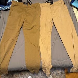 Hollister Tan and Brown Chino Khakis